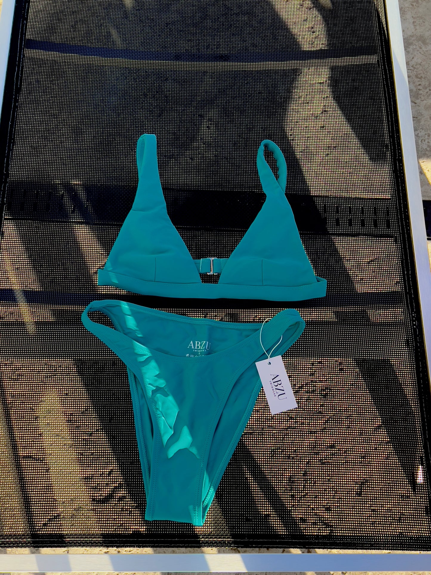 Teal lake green high quality cheeky bathing suit bikini bottom with seam